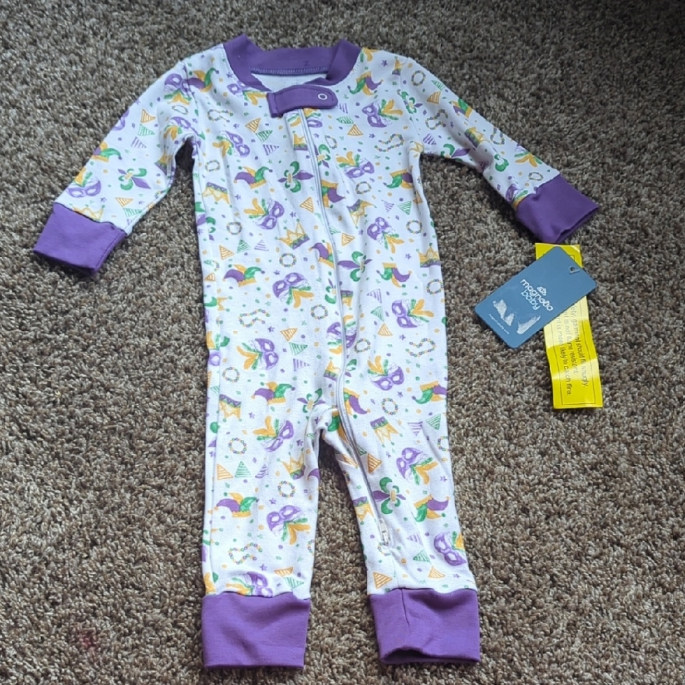 Magnolia Baby One Piece Mardi Gras